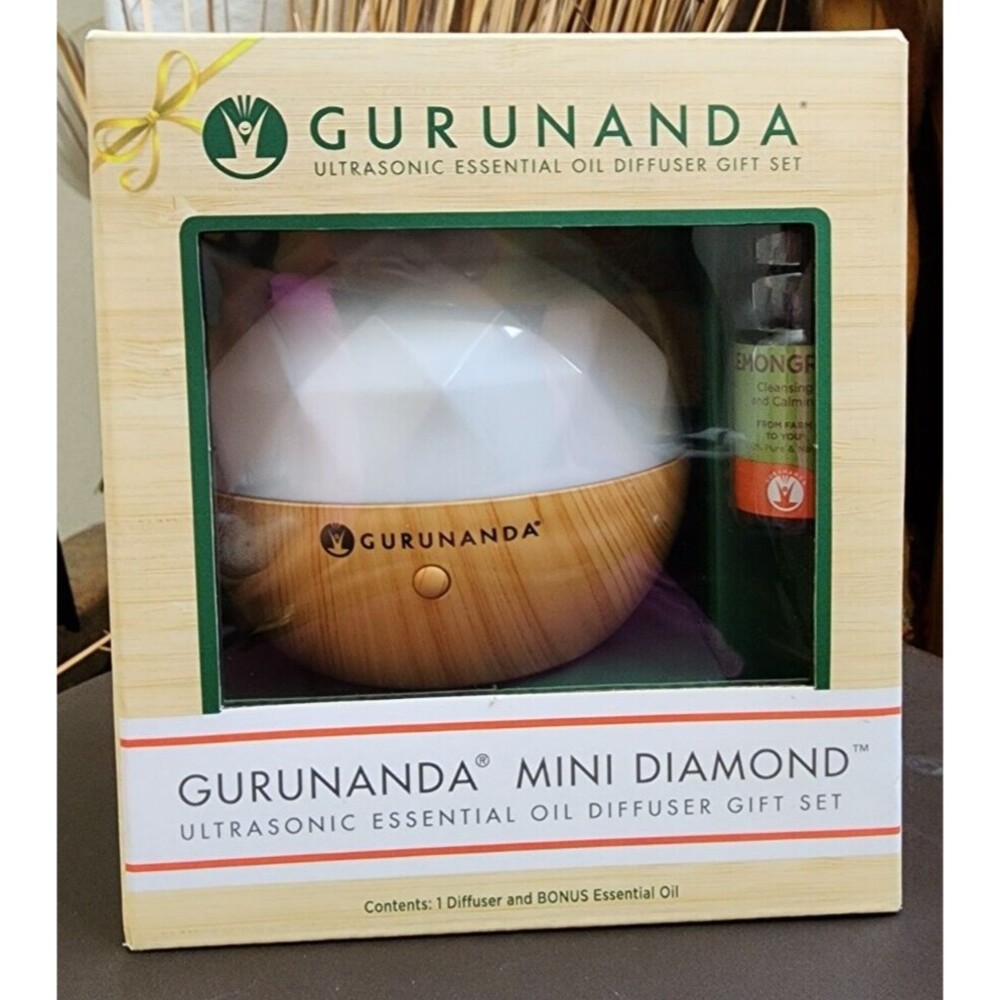 Aromatherapy Diffuser and Oil by Gurunanda NIB New Age Gift Set NICE